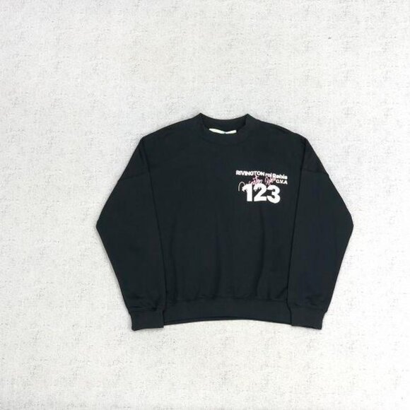 RIVINGTON ROI REBIS Digitally Signed Classic T Shirt Black Long Sleeve - Picture 1 of 6